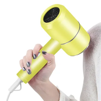 

Portable Mini Hair Dryer With diffuser Salon Negative Ions Hair Blow Dryer With 3 Heating Fast Drying Low Radiation For Home
