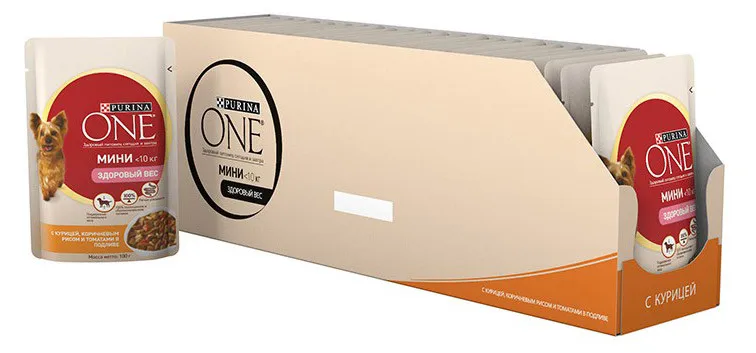 Влажный корм для собак мелких пород Purina ONE МИНИ 100 г(24 шт