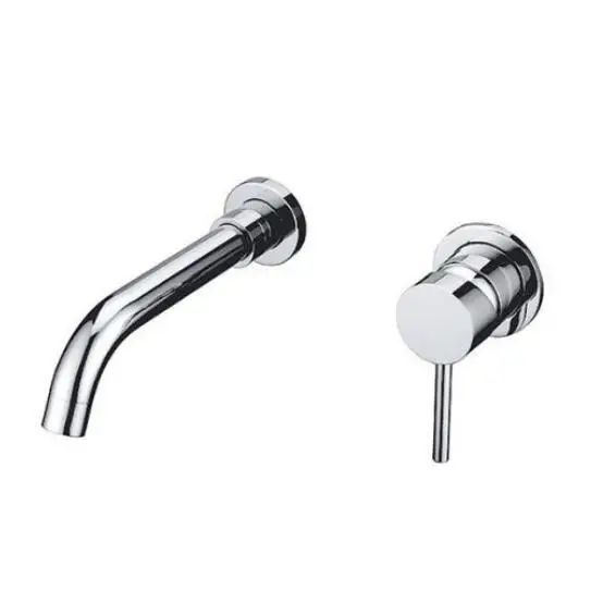 chrome Vidric Wholesale And Retail Matte Black Oil Brushed/Chrome Brass Wall Mounted Basin Faucet Single Handle Mixer Tap Hot& Cold Wa - Цвет: chrome