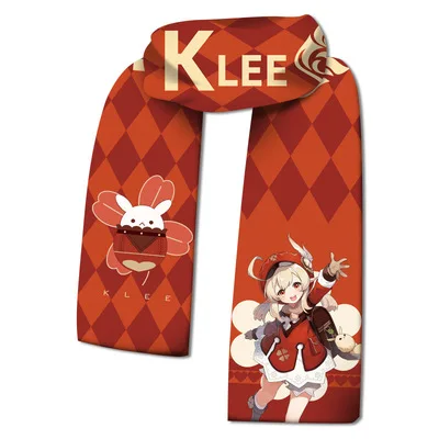Anime Genshin Impact Scarfs Keqing Zhongli Diluc Venti Klee Qiqi Lumine Eula Hu Tao Morax Cosplay Props Plush
