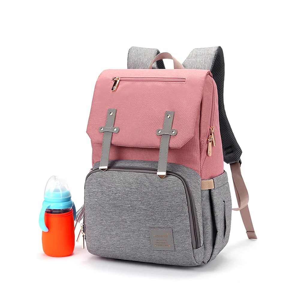 Women Backpack Oxford Cloth Waterproof Large-capacity Mummy Bag With USB Color Matching Womens Backpack Dropshipping