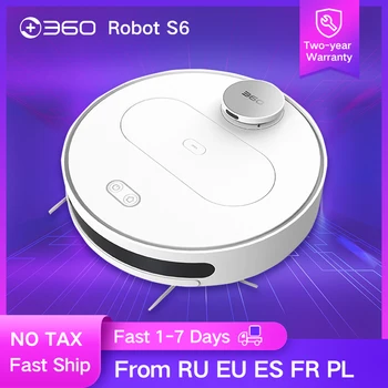  360 S6 робот пылесос 1800Pa всасывания мойки режим APP дистанционного Управление СПД лидар шлема алгоритм 