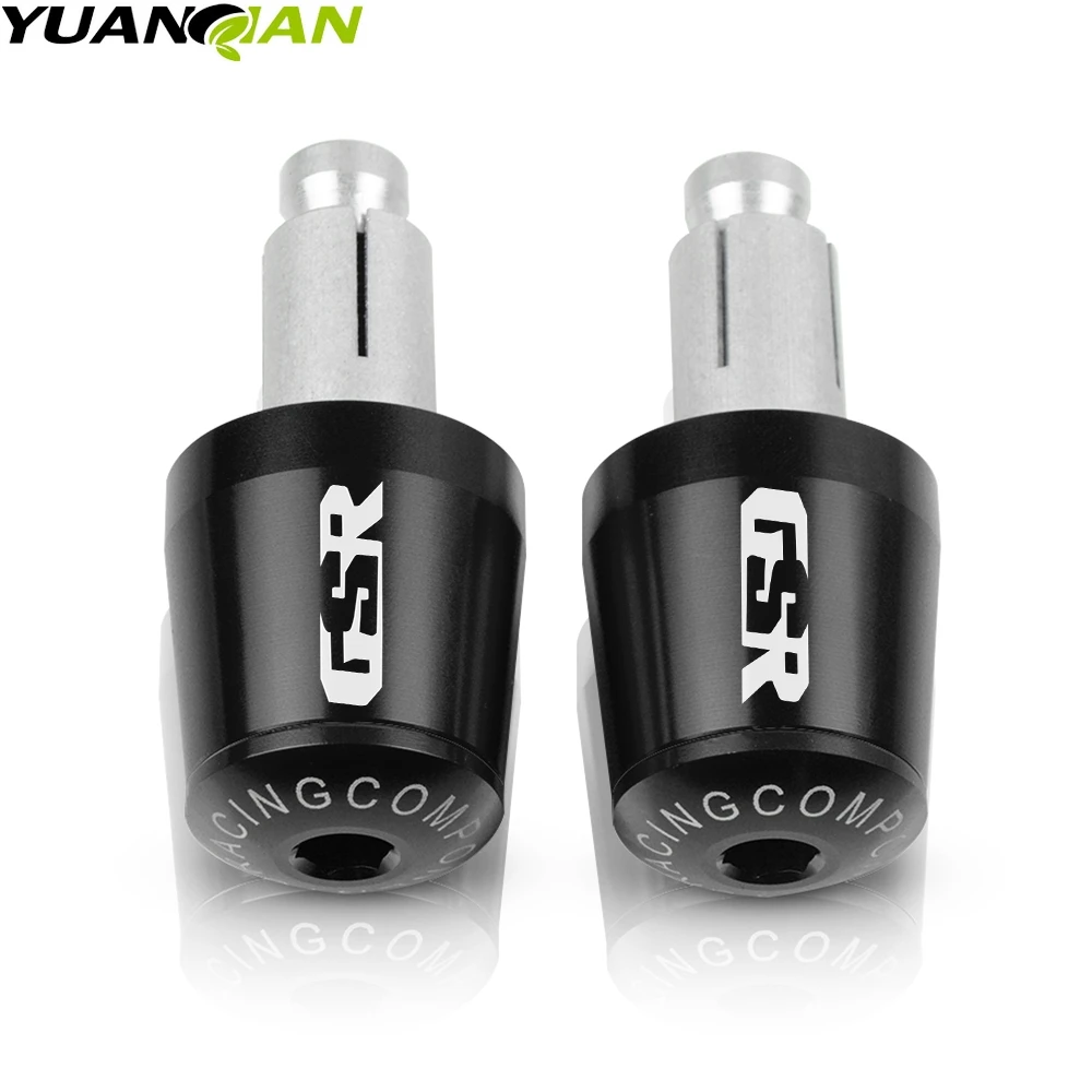 Для GSR 750 600 400 ЧПУ 22 мм Руль рукоятки «Грипсы» бар Кепки концевые заглушки для SUZUKI GSR 600 400 750 GSR750 GSR600 GSR400 - Цвет: Black Black