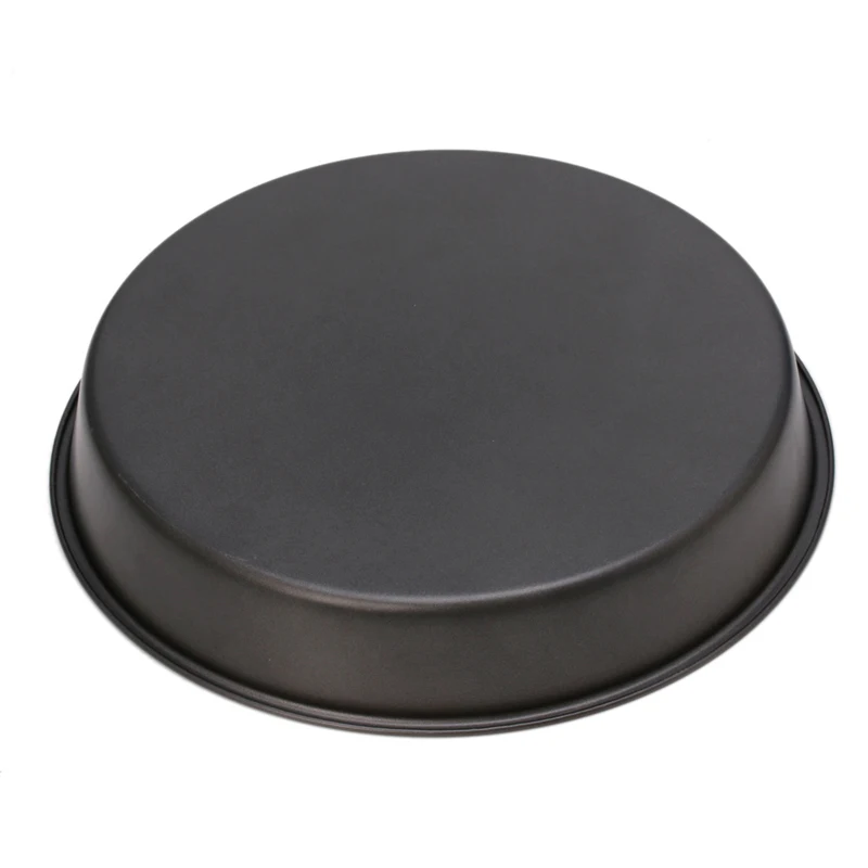 Round Deep Dish Pizza Pan Non-stick Pie Tray Baking Kitchen Tool 24cm Steel