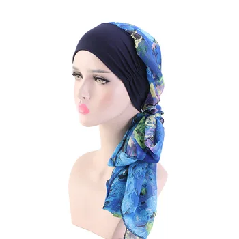 

Wooden Cotton Head With Chiffon Ribbon Scarf Hair Cap Hair Bonnet For Sleeping Pirate Hat Turban Elastic Polyester Headband