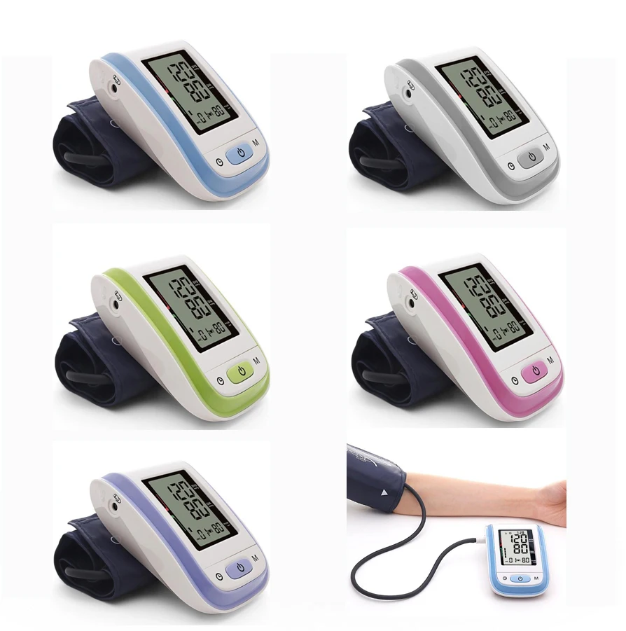

Automatic Digital Upper Arm Blood Pressure Monitor Heart Beat Rate Pulse Meter Tonometer Sphygmomanometers pulsometer