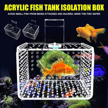 

Arcylic Aquarium Fish Tank Isolation Box Breeding Separation Incubating Tank Young Fish I88