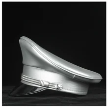 3 больших размера, немецкая армейская Кепка с козырьком, корковая кожаная Военная Кепка, Полицейская Кепка для косплея, шляпа на Хэллоуин