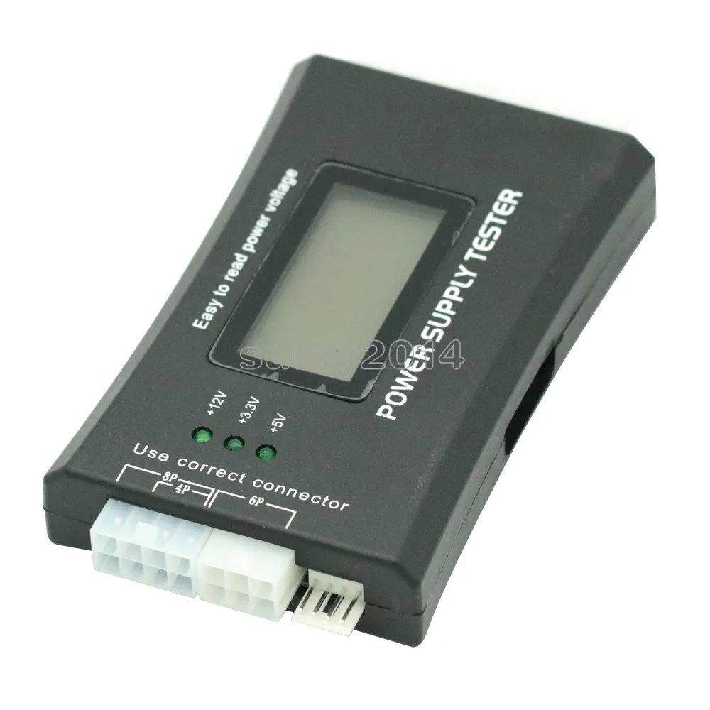 PC Computer LCD Digital 20//24Pin ATX PSU SATA HDD 4//8//6Pin Power Supply Tester