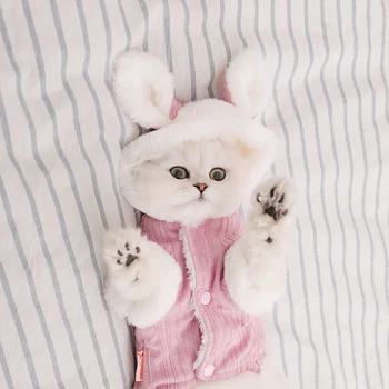 

Pet Autumn Winter Rabbit Style Cute Warm Pajamas Soft Warm Breathable Durable Pet Cat Dog Clothes