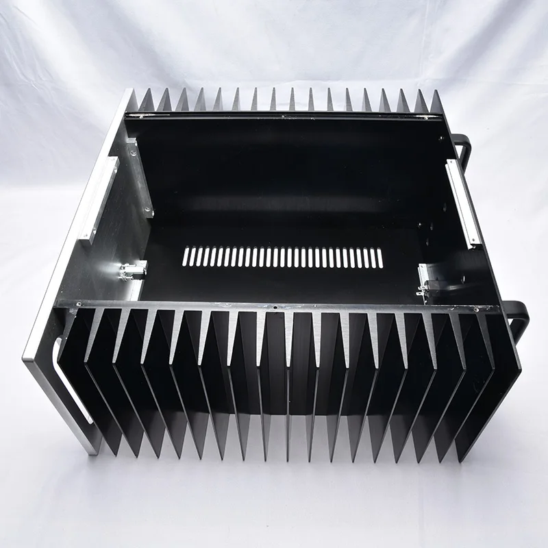 Full aluminum DIY 4320 power amplifier chassis class A enclosure big heatsink HIFI box