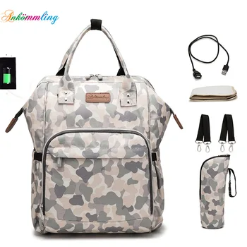 

Ankommling backpack diaper bag Multi-Function Mummy Bag Large Capacity Fashion Maternal and Infant Bag with USB