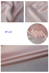 Luxurious Soft Silk Charmeuse Evening Dress Fabric - 100% Pure Mulberry Satin - 1Meter X 1.14Meter (Color8 pink)