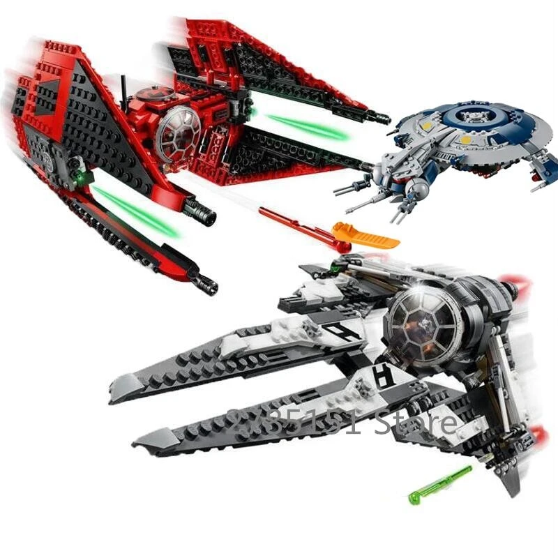 

Legoinglys Star Wars X Wing Red Tie Fighter Building Blocks Compatible Star Plan Wars Children Toy 75149 79242 75240