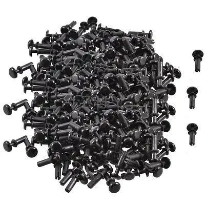 

300 x PCB 9.0mm Push in Height Nylon Clips Fasteners Rivets Black