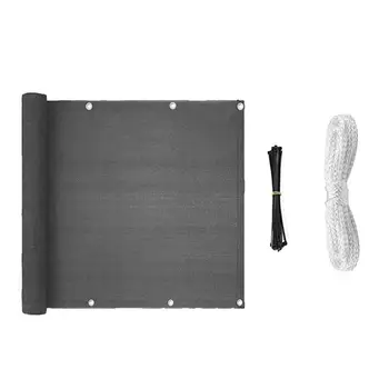 

Outdoor Awning Balcony Garden Fence Cover Shelter Privacy Screen Breeze Sewing Buckle With Ties Wind Sunshade Net Swimming Pool