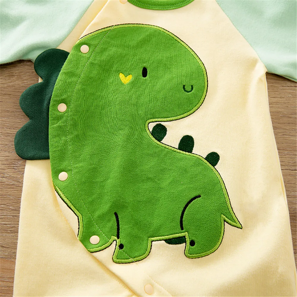 Baby Boy Costume Dinosaur Jumpsuit For Kids Clothing Cartoon Cute Baby Clothes Spring Baby's Rompers Children Overalls ZAFILLE infant romper animal print romper