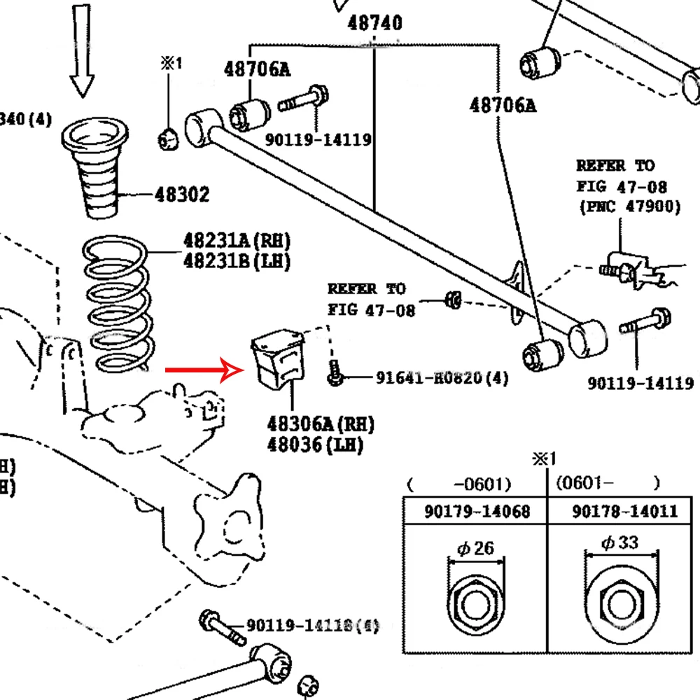 리어 앵글 러버 브래킷베이스 쇼크 업소버 48036-60011 48306-60201 Toyota Land Cruiser Prado Toyota 4Runner 2003-2009