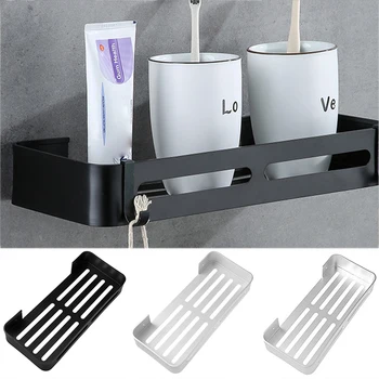 

Punch-Free Shower Caddy Bathroom Corner Shelf For Bath Toilet Storage Holder Wall Organizer Rack With Nail Free Glue