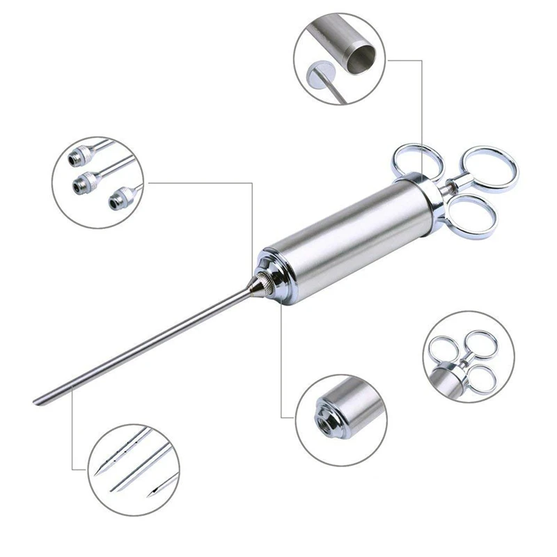 Шприц из нержавеющей стали инжектор маринада для мяса инжекторы приправ набор