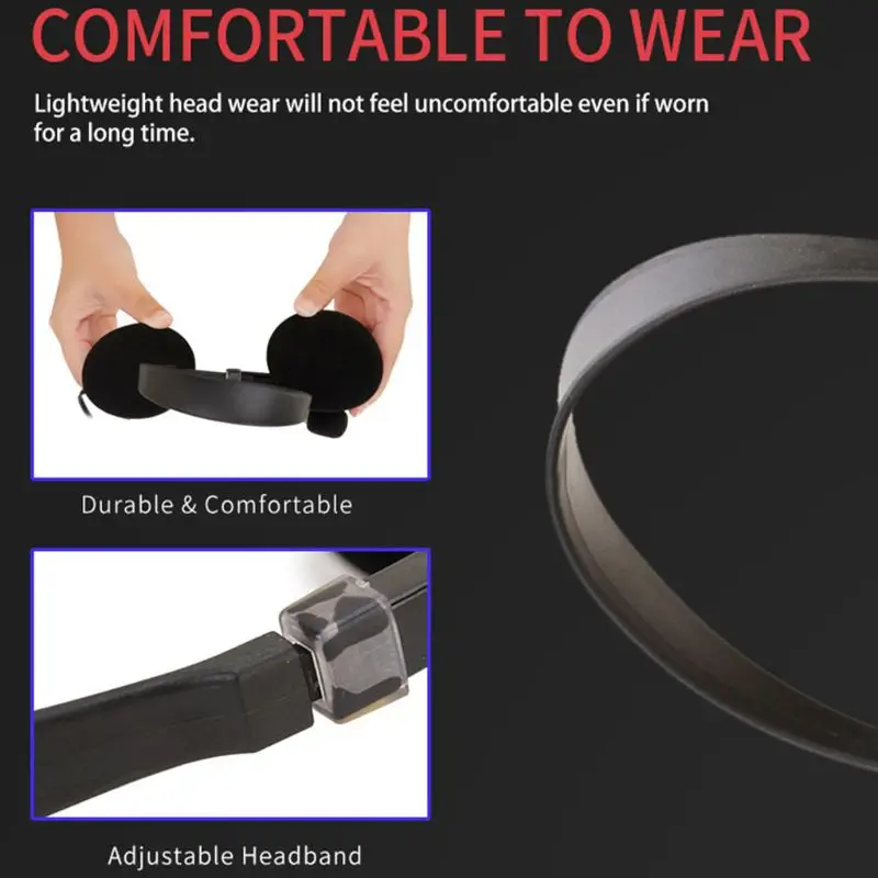 Universal Wired Stereo Headphone USB 3 5mm Interface Gaming Headset Laptop Computer PC Earphone with Microphone