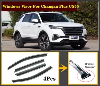 

4pcs Set 2007-2020 OEM For Changan Plus CS55 CS35 CS95 Stainless steel window Visor Shade Vent Wind Rain Deflector Guards Cover