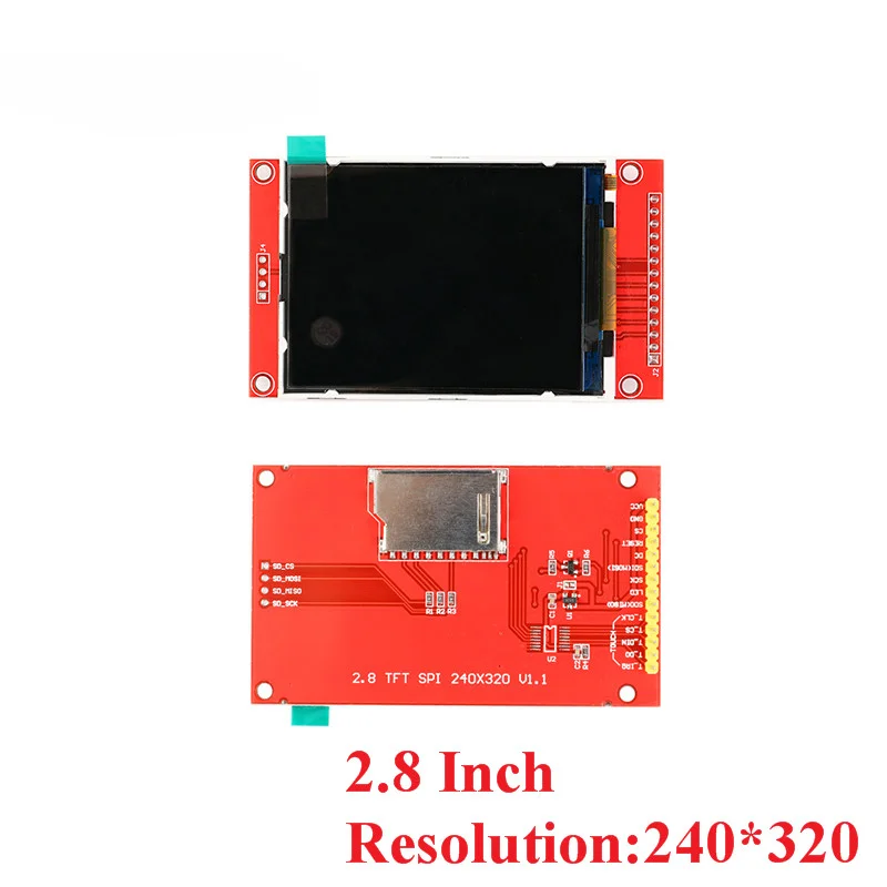 2.8 Inch 1,44/1,8/2,0/2,2/2,4/2,8 дюймов TFT Цвет Экран ЖК-дисплей Дисплей модуль привода ST7735 ILI9225 ILI9341 Интерфейс SPI 128*128 240*320 - Цвет: 2.8 Inch