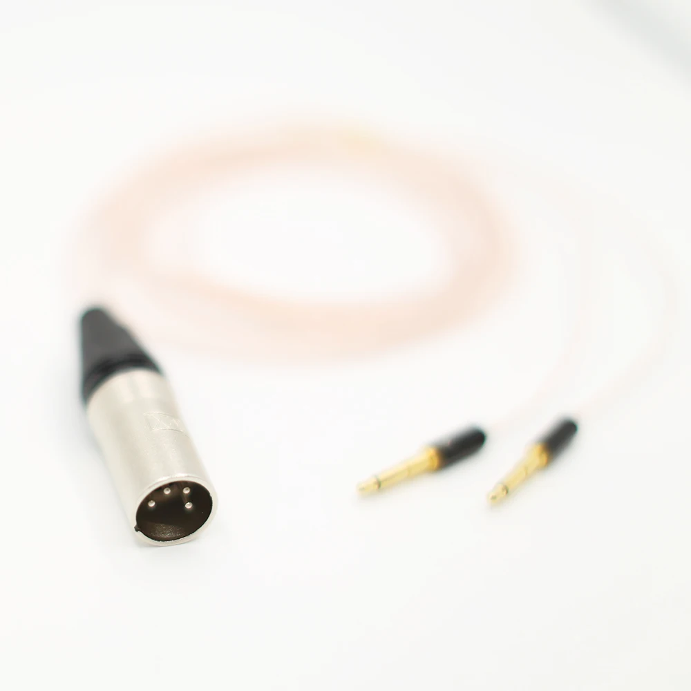 Audiocrast 8cores Headphones Cable with 4pins XLR Male Plug For Audio Upgrade Cable For Meze 99 Classics Focal Elear Headphones