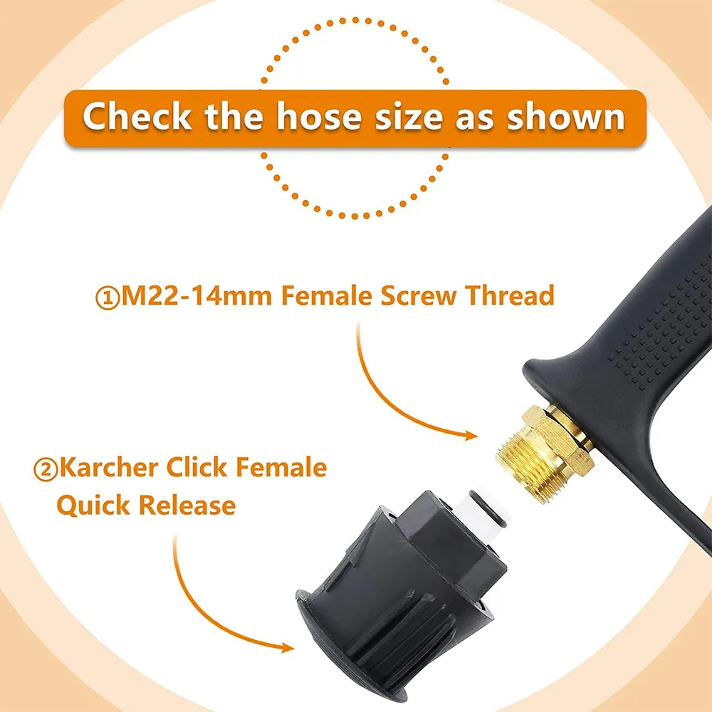 Hose Connector Converter  washer outlet adapter M22 For Parkside Nilfisk karcher quick connect adapter High Pressure Washer Hose 4