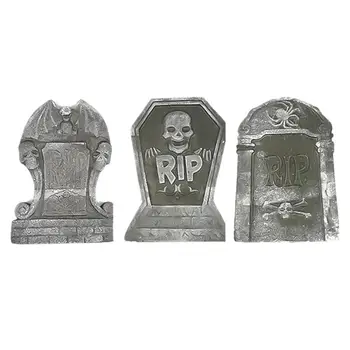 

3PCS Mock Froth Tombstones Exquisite Scary Funny Realistic Halloween Prop Mock Froth Tombstone Party Supplies for Bar