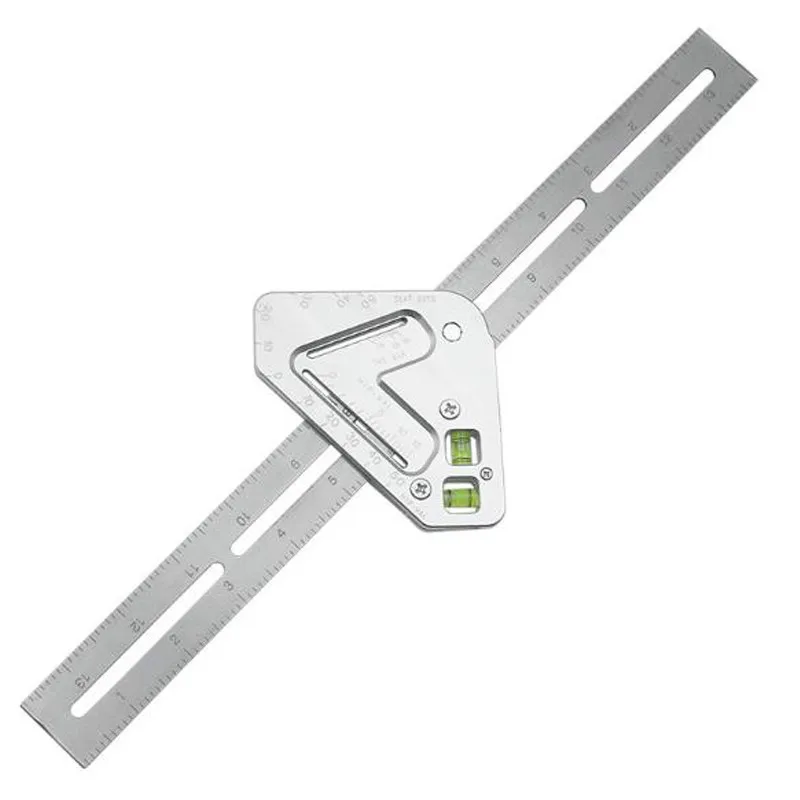 Multifunctional Woodworking Level Triangle Angle Measurment Ruler Stainless Steel Protractor Carpenter Tools Level Protractor