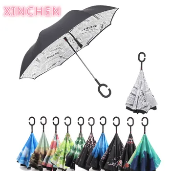 

Reverse Umbrella Inverted Anti UV Umbrella Man Umbrellas C Handle Windproof Women Sun and Rain invertido Paraguas Parapluie