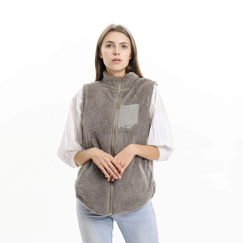 Зимний женский жилет Модный без рукавов верхняя одежда повседневное пальто из