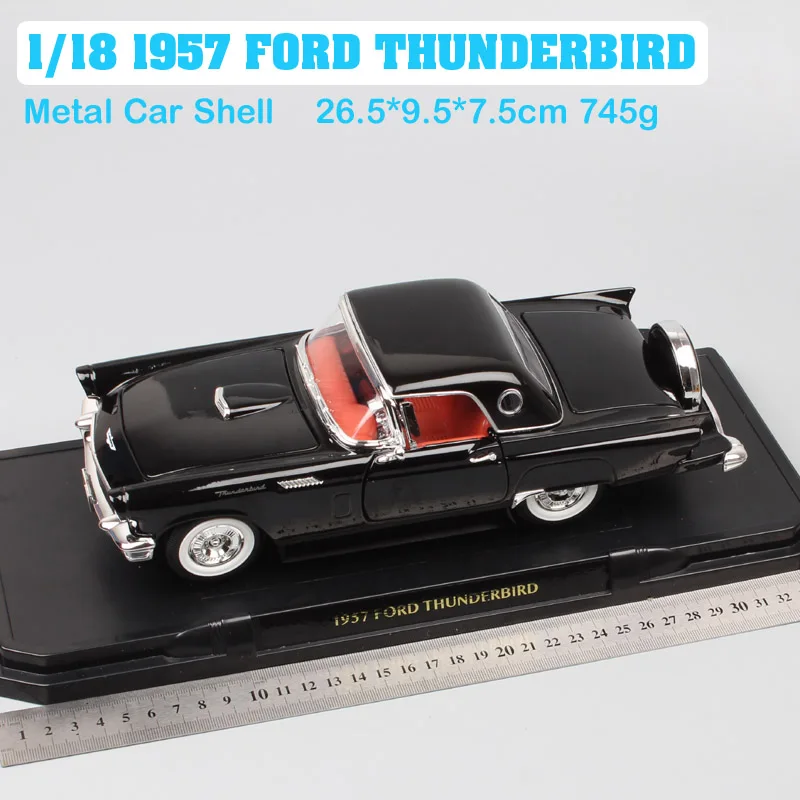 1/18 дорожные фирменные большие весы 1957 Ford Thunderbird винтажные Diecasts& Vehicles автомобили T-игрушка в виде птицы эскизы для мальчиков подарок