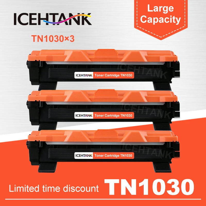 ICEHTANK 3 шт. совместимый картридж с тонером для принтера TN 1030 tn1030 для Brother HL-1110 1111 1112 1210 MFC-1810 1815 1816 DCP-1510 принтер
