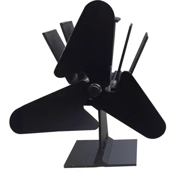 

Double/Three/ Four Blade Heat Fireplace Fan Powered Wood Stove Fan For Wood Log Burner Durable Heat Fireplace Fan