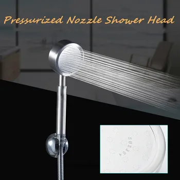 

1Pcs Pressurized Nozzle Shower Head Stainless Steel Bathroom Accessories High Pressure Water Saving Rainfall Chrome Shower Head