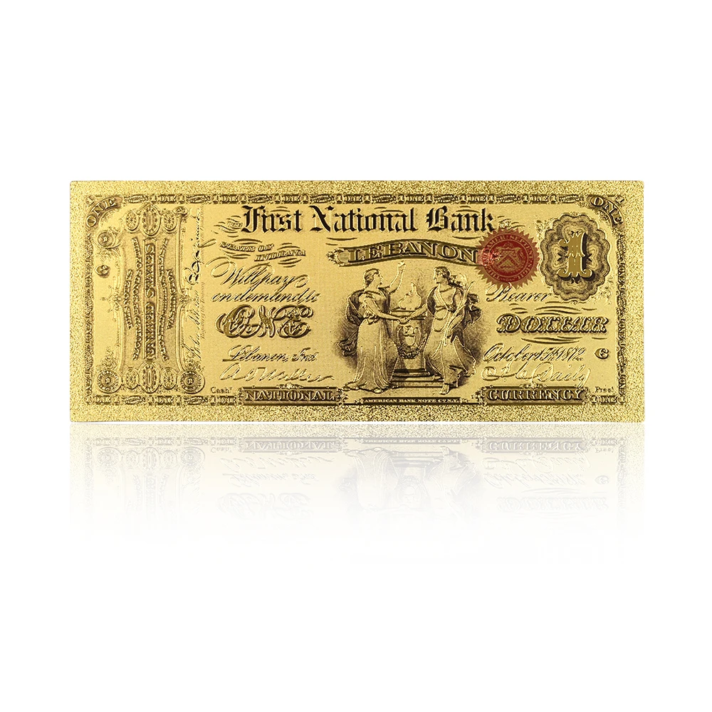 Горячая Распродажа, 1875 год, высокое качество, 1 доллар, Соединенные Штаты, бумага для денег, цветная, США, Золотая банкнота