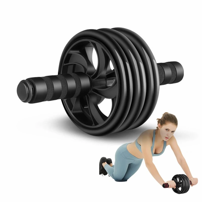 

3 Wheel Ab Roller Abdominal Muscle Exercise Home Gym Workout Equipment Silent Ab Trainer Wheel for Women Men Abs Core Training