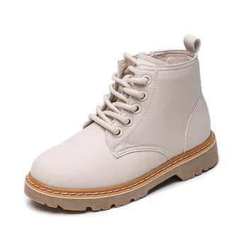 

2019 Winter Plush Boots for girls Children Winter Ankle Boots Toddler Leather Boots Princess Shoes Kid Leather Shoes Black Boots