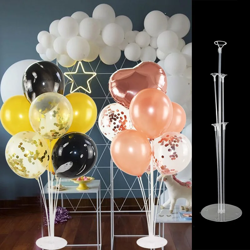 70cm DIY Balloon Stand 7 Tubes Balloon Holder Column for Birthday Party Decoration Kids Favors Wedding Balloons Backdrop Arch 8