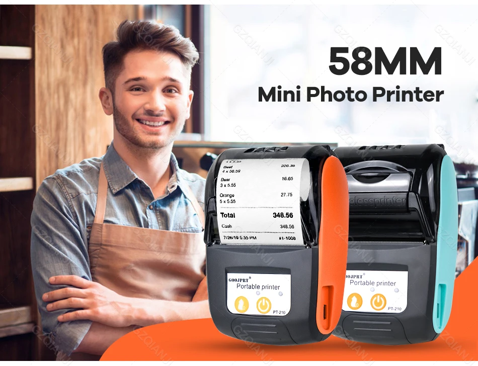 sprocket mini printer Mini Bluetooth Thermal Printer Mini Wireless Mini Protable Printer Receipt Free Loyverse POS app on Android Phone printer hp mini printer