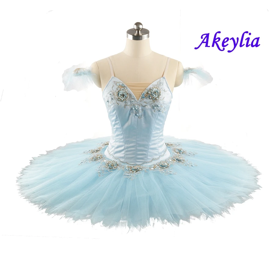 2020 News! pale blue bird Professional tutu for girls competition sleeping beauty pancake ballet costume tutu dress women