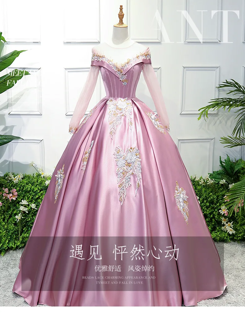 Бальные платья Атласное Бальное платье Дубай Саудовская Арабский vestido de 15 anos Дебютант сладкий 16 платье баллклид с открытыми плечами
