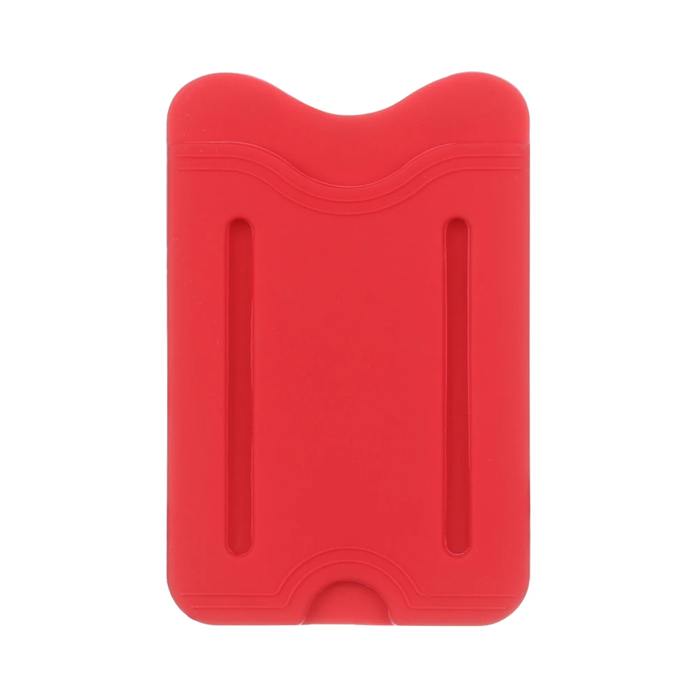 Унисекс Силиконовый Эластичный клейкий держатель для карт, карман для мобильного телефона, задний держатель для карт, чехол-кошелек, Универсальный мягкий чехол - Цвет: Style2-Red