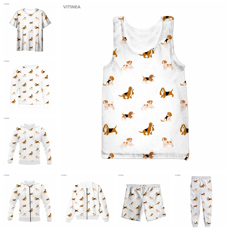 

vitinea New 3D Full Print dogs T-shirt/Sweatshirt/Zip Hoodies/Thin Jacket/Pants Four Seasons Casual R38