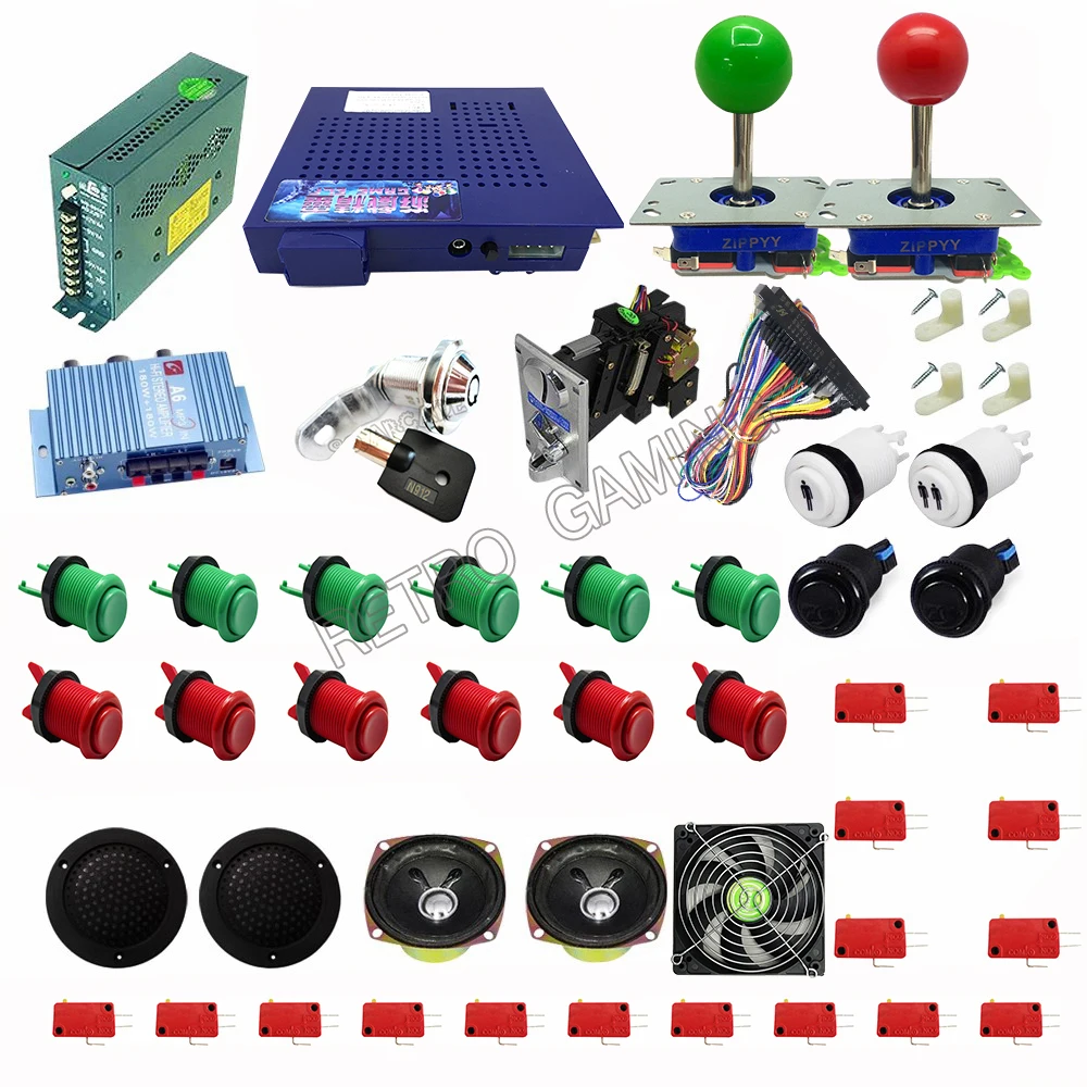 US $254.31 jamma pcb 138 in 1 diy arcade cabinet kit build your own 2 player bartop mame machine full kits