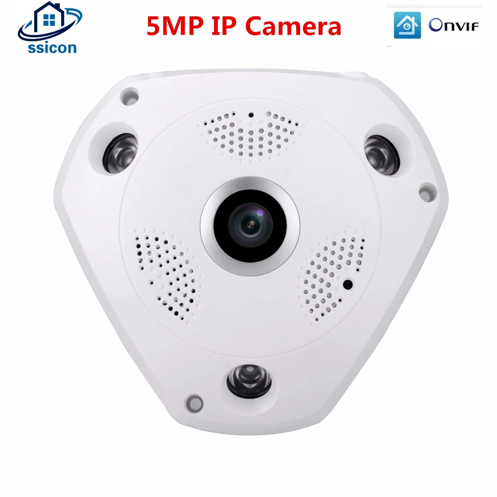 

5MP Dome Camera IP POE Fisheye Lens 180 Degree ONVIF XMEye APP IR Night Vision Indoor Video Surveillance Security Camera