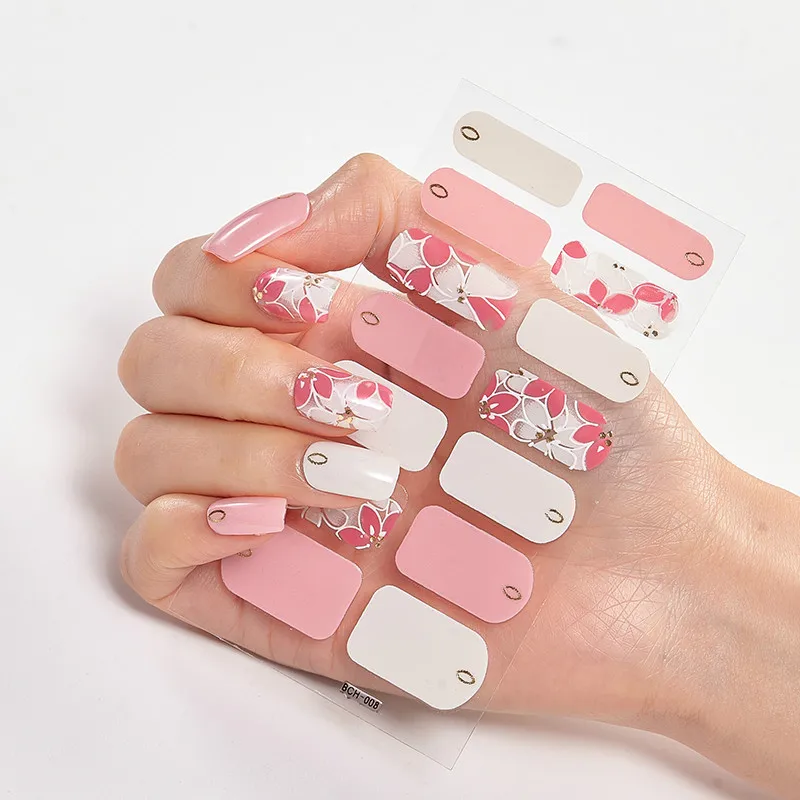 New Japanese/korea Floral Full Cover Nail Stickers Nail Wraps Nail Art