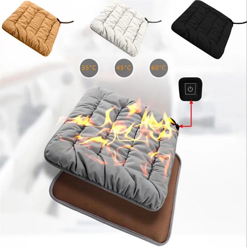 

Winter Electric Heating Cushion USB Chair Keep Warm Car Home Office Universal Pet Cat Dog Quick Heated Seat Pad for Women Men